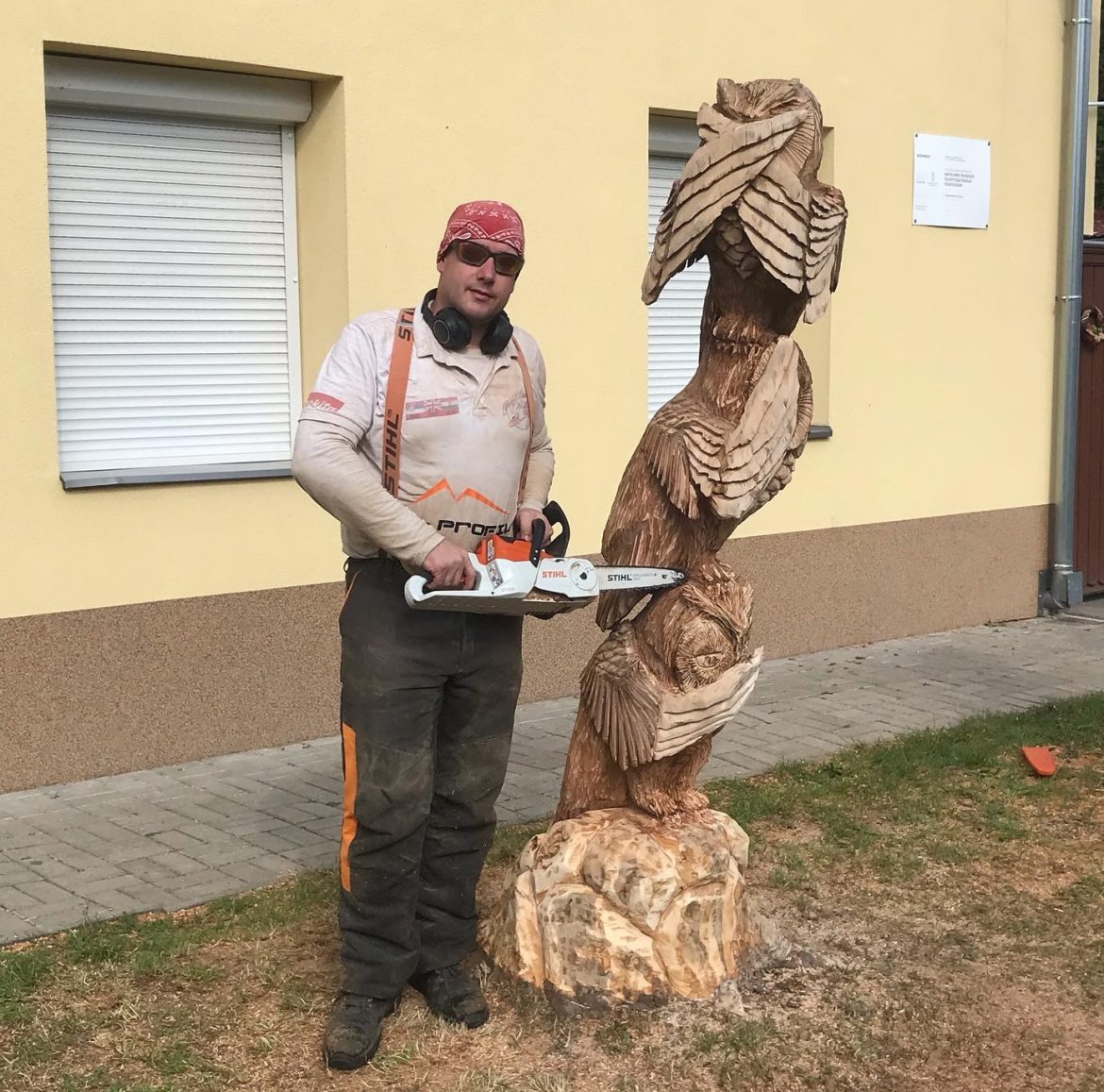 Bede Danijel, Földeák, faszobor