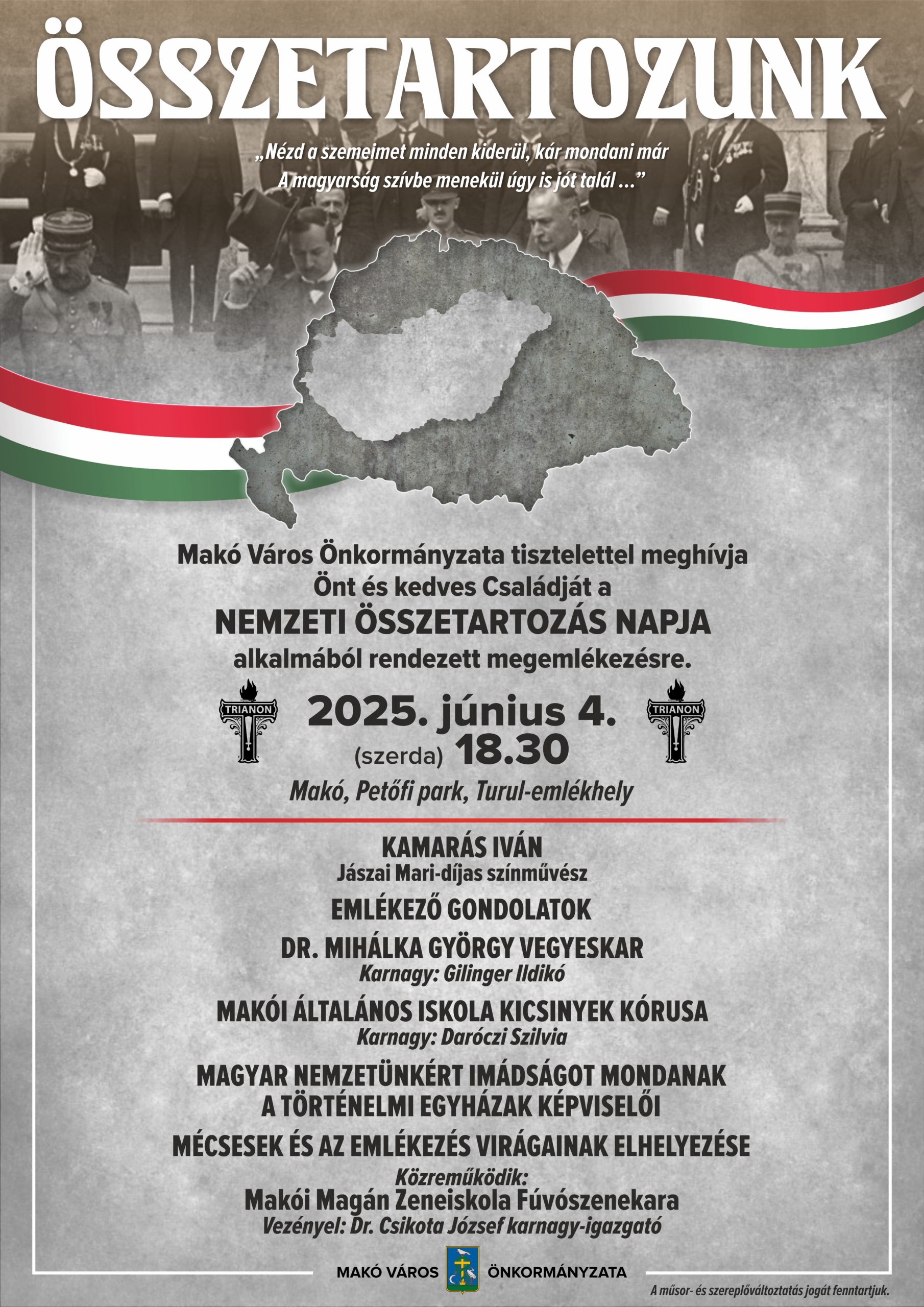 a nemzeti összetartozás napja, Makó, plakát