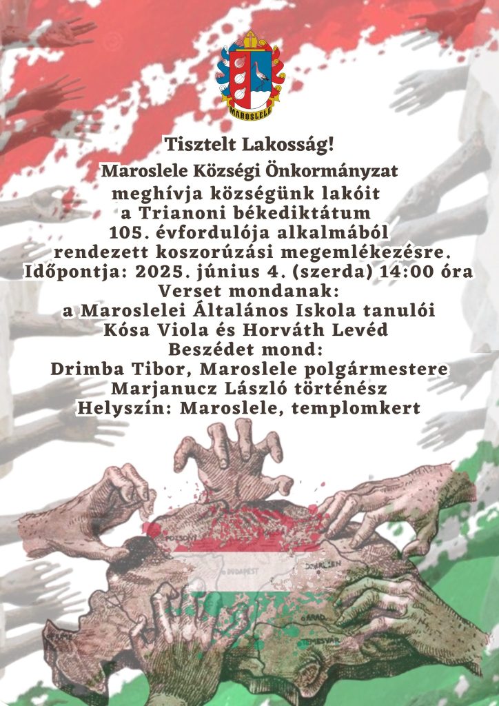 Maroslele, nemzeti összetartozás napja, plakát