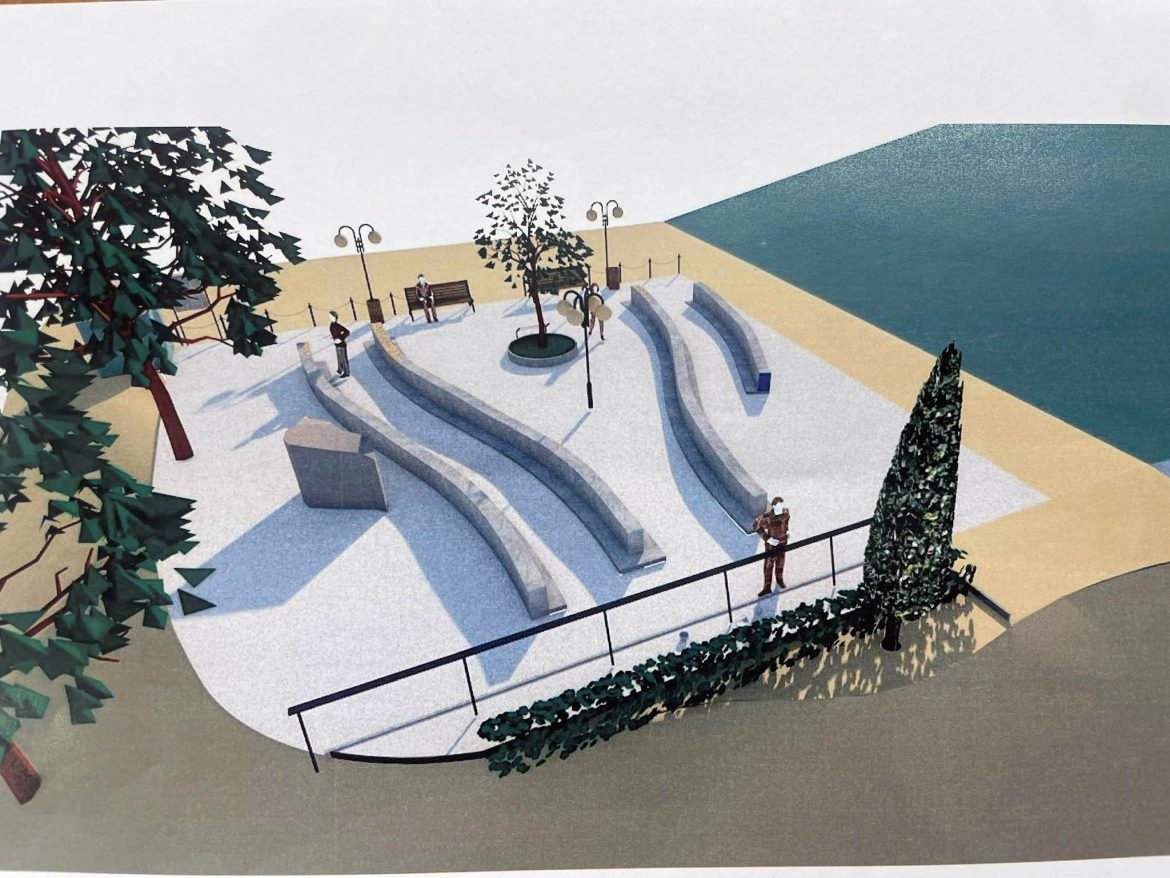 Maros-parti emlékhely, látványterv