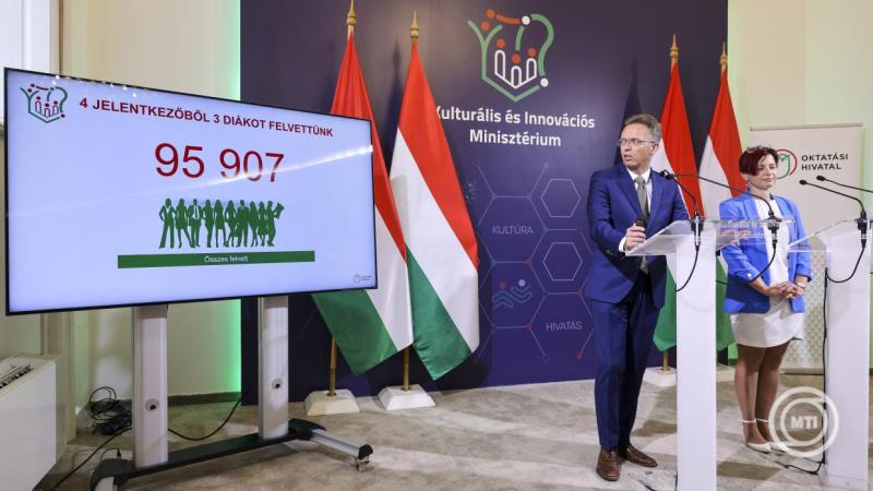 Hankó Balázs, egyetemi felvételi, Fotó: MTI