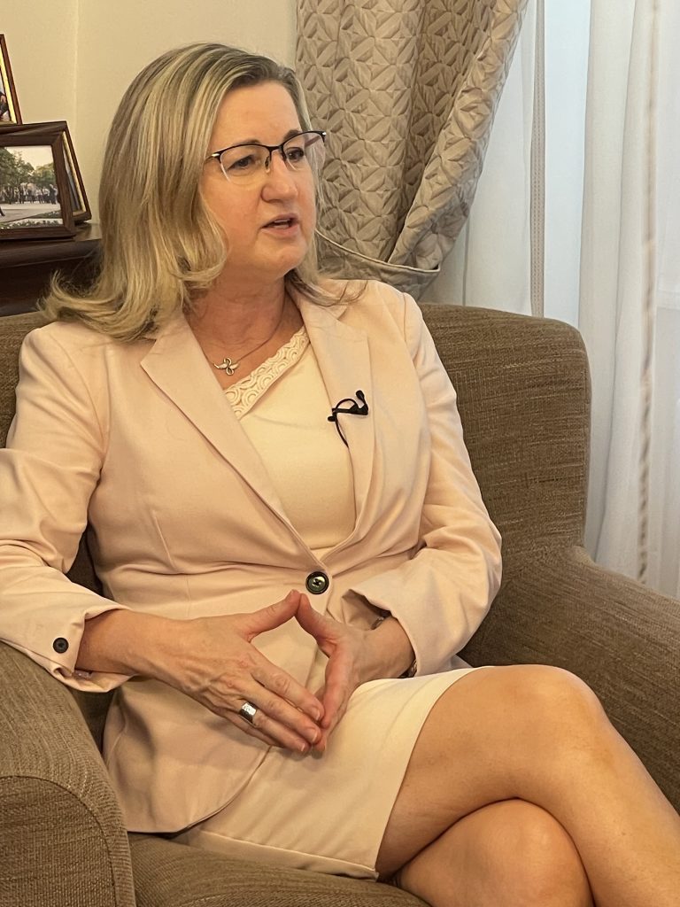 Farkas Éva Erzsébet, polgármester, Makó, ipari park területén zajló fejlesztésekről is beszélt