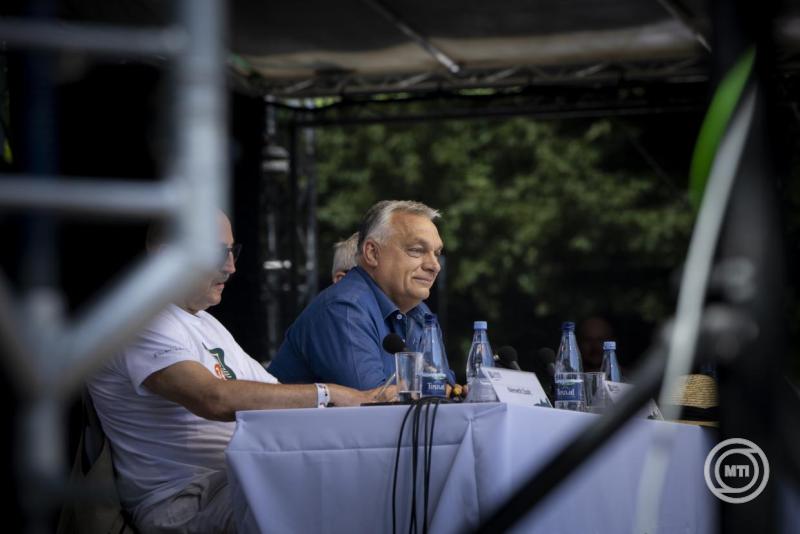 Orbán Viktor, miniszterelnök, Tusványos, beszéd, fotó: MTI