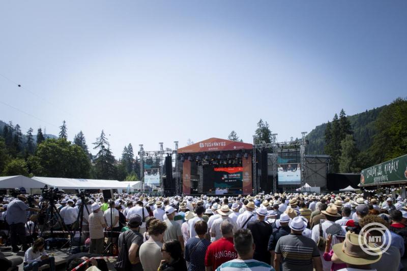 Orbán Viktor, miniszterelnök, Tusványos, beszéd, fotó: MTI