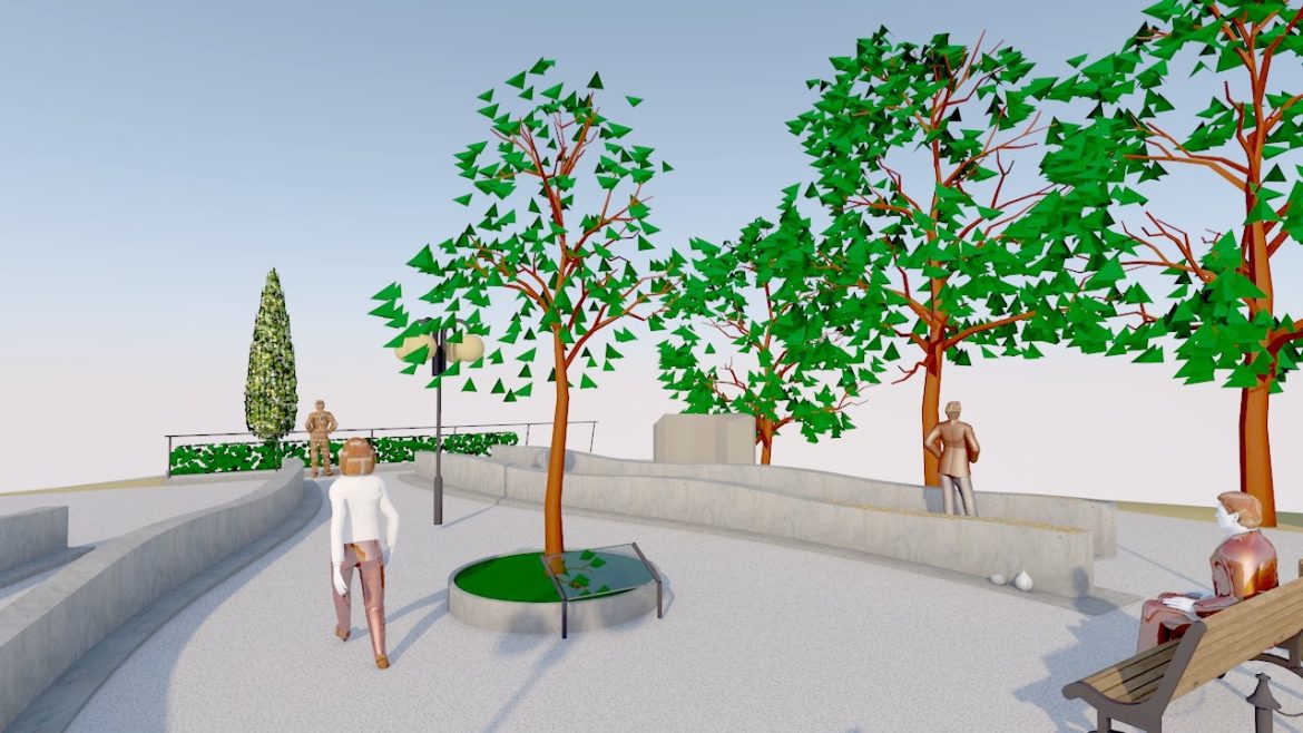 kegyeleti_emlékhely03 kegyeleti emlékhely, Makó, Maros-part, látványterv