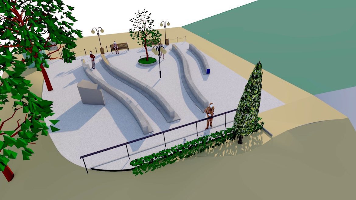 kegyeleti_emlékhely06 kegyeleti emlékhely, Makó, Maros-part, látványterv