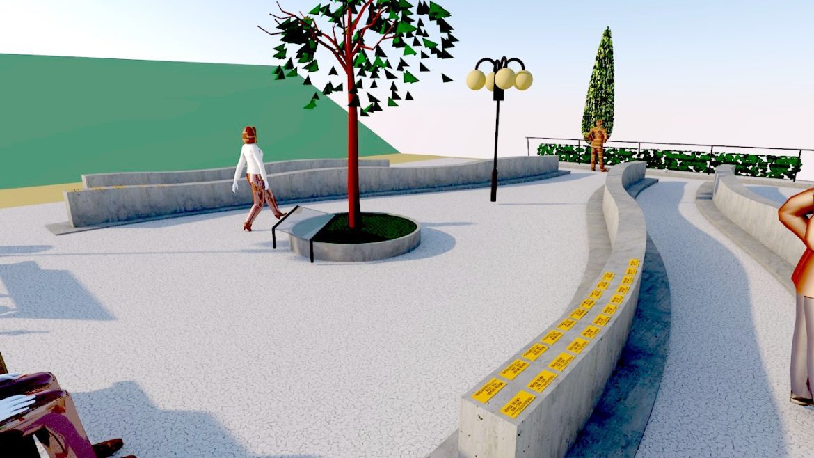 kegyeleti_emlékhely07 kegyeleti emlékhely, Makó, Maros-part, látványterv