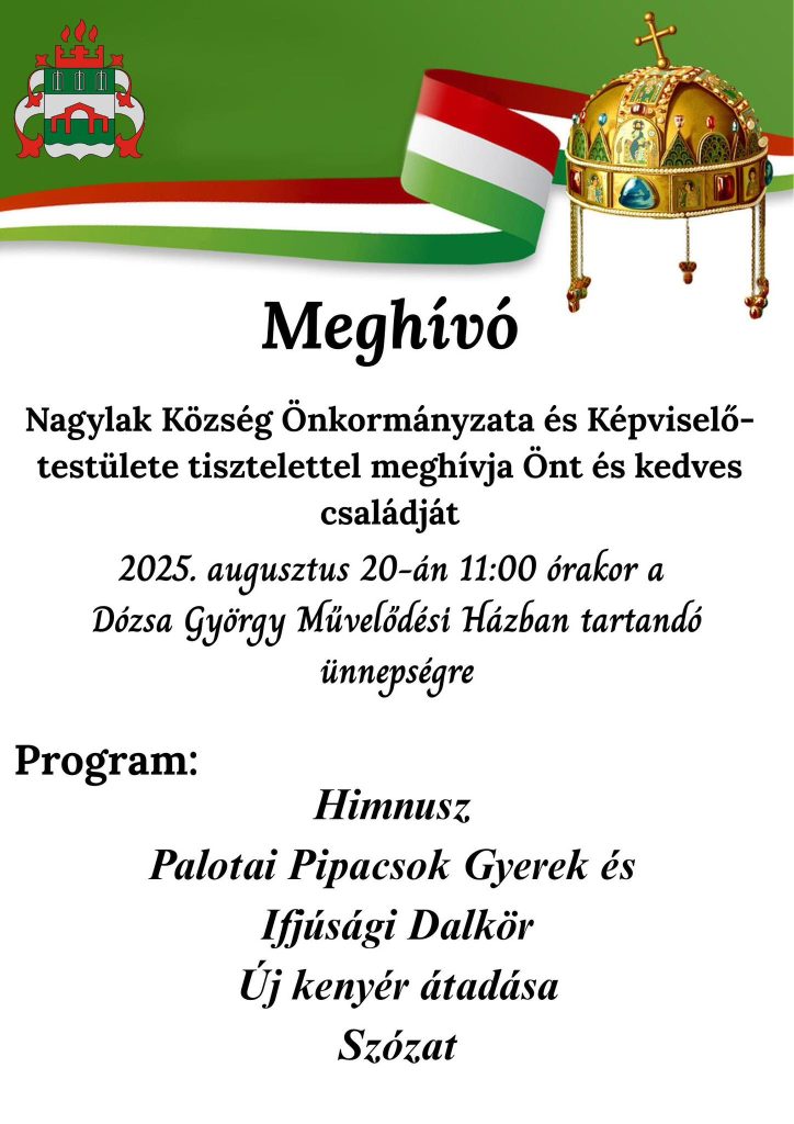 Nagylak, augusztus 20-i ünnepség, plakát