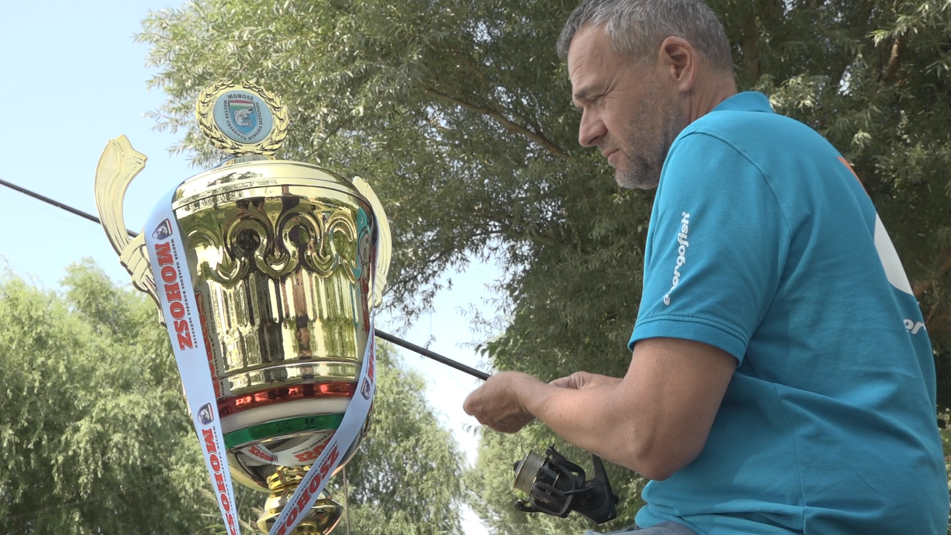 Frankó Zoltán tanár, a Makói Sporthorgász egyesület elnöke. Magyar bajnok és világbajnok. Fotó: Németh Csaba