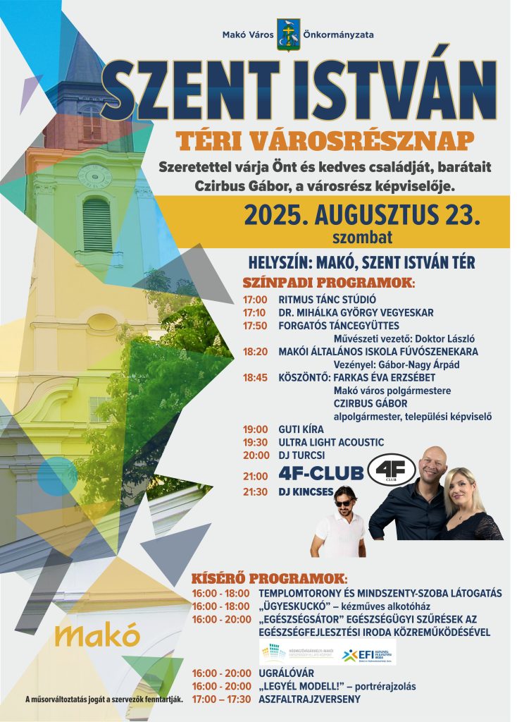 Szent István téri Városrésznap, program, 2025