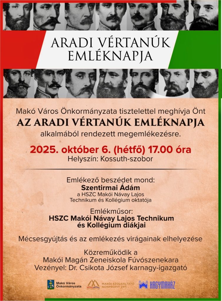 Aradi vértanúk emléknapja, Makó, plakát