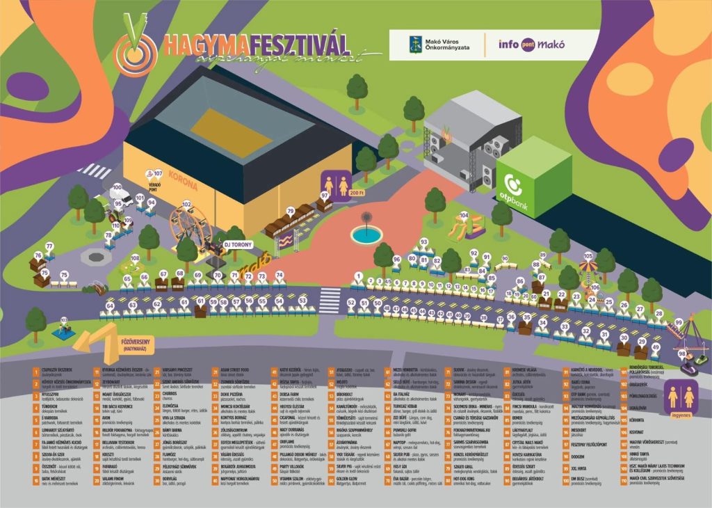 Hagymafesztivál térképe, 2025