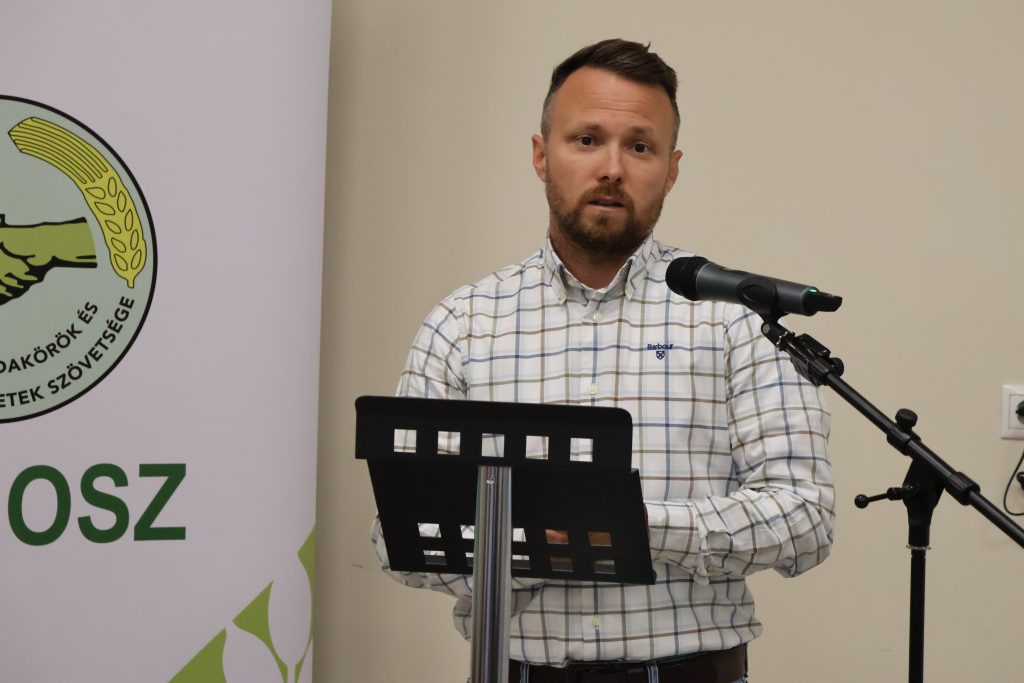 szakmai nap a hagymáról, Hagymafesztivál 2025, Makó, fotó: Jeszenszky Zoltán, Szél István, a Nemzeti Agrárkamara Csongrád-Csanád vármegyei elnöke