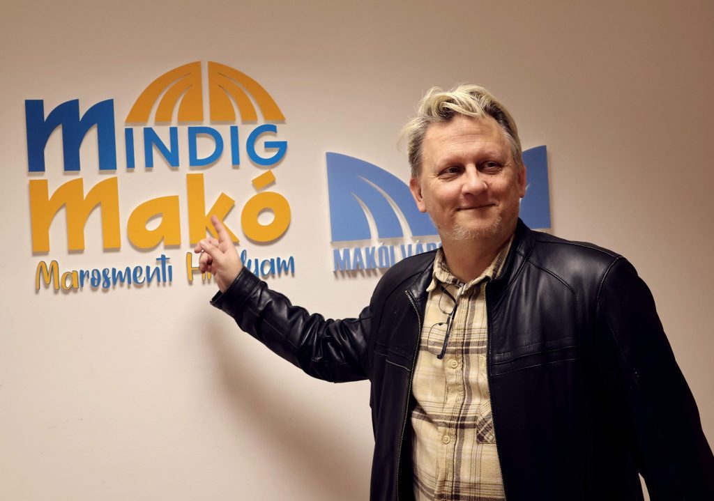 Herczeg Sándor politológus, Makó Korzó vendége, fotó: Jeszenszky Zoltán