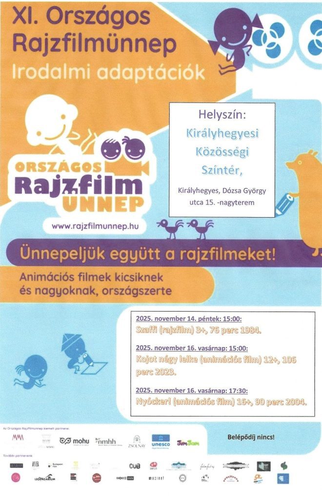 Országos Rajzfilmünnep, Királyhegyes, plakát
