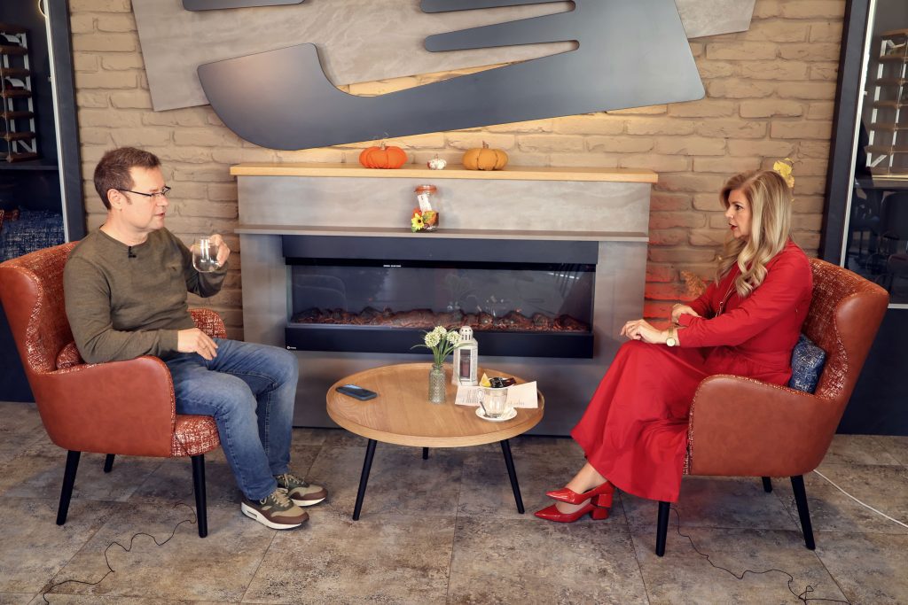 Gábli, Társalgó című műsor felvétele, fotó: Jeszenszky Zoltán