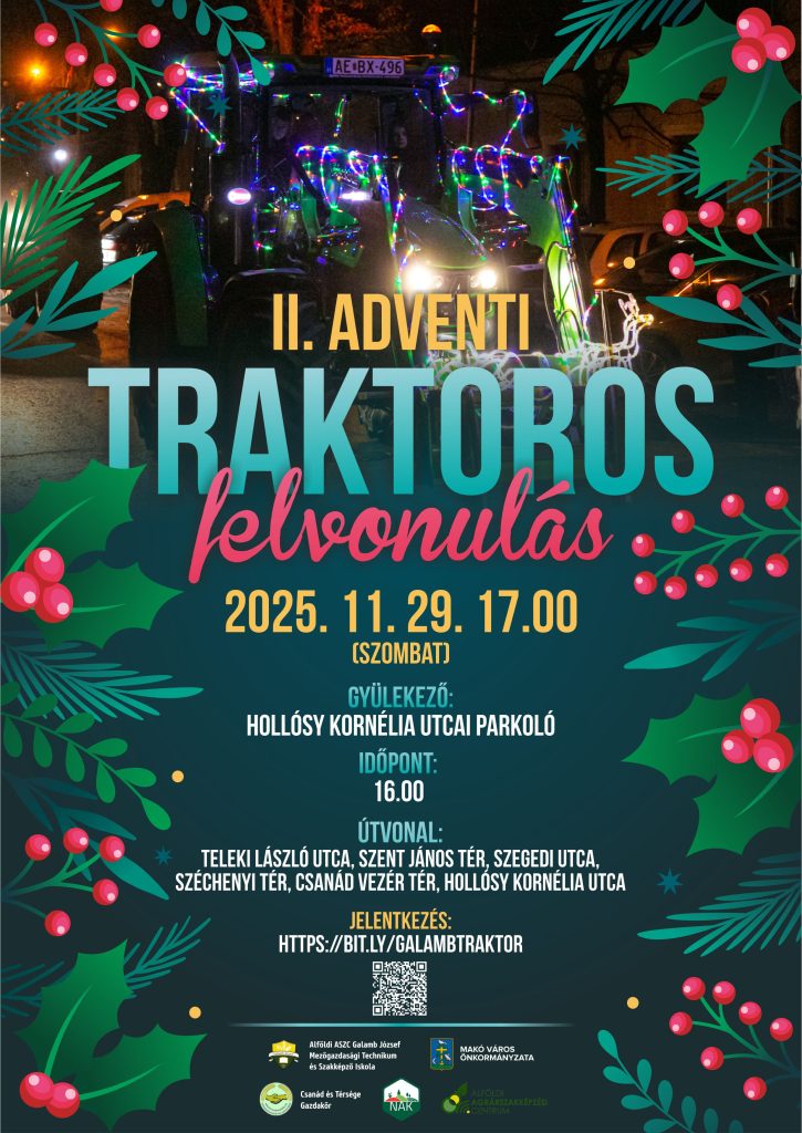 Traktoros felvonulás, Makó, plakát