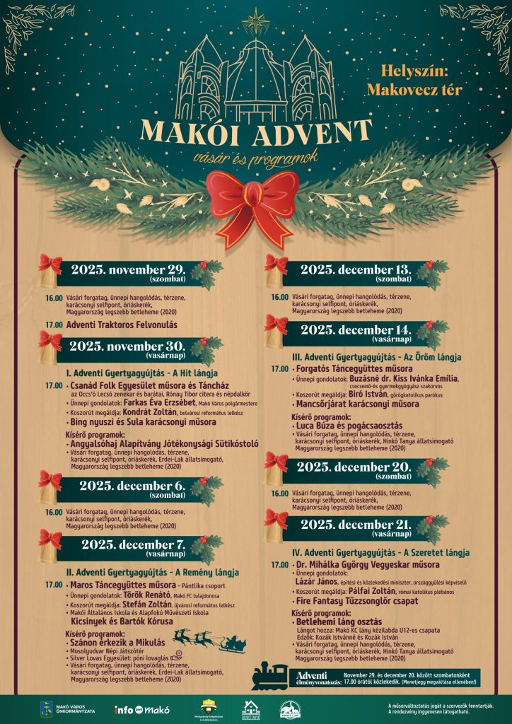 Makói advent, plakát, 2025