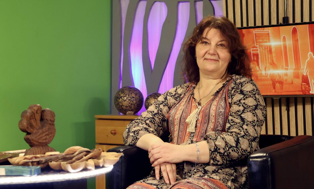 a Makó Korzó vendége Bárdi Andrea tanár, fafaragó, fotó: Jeszenszky Zoltán