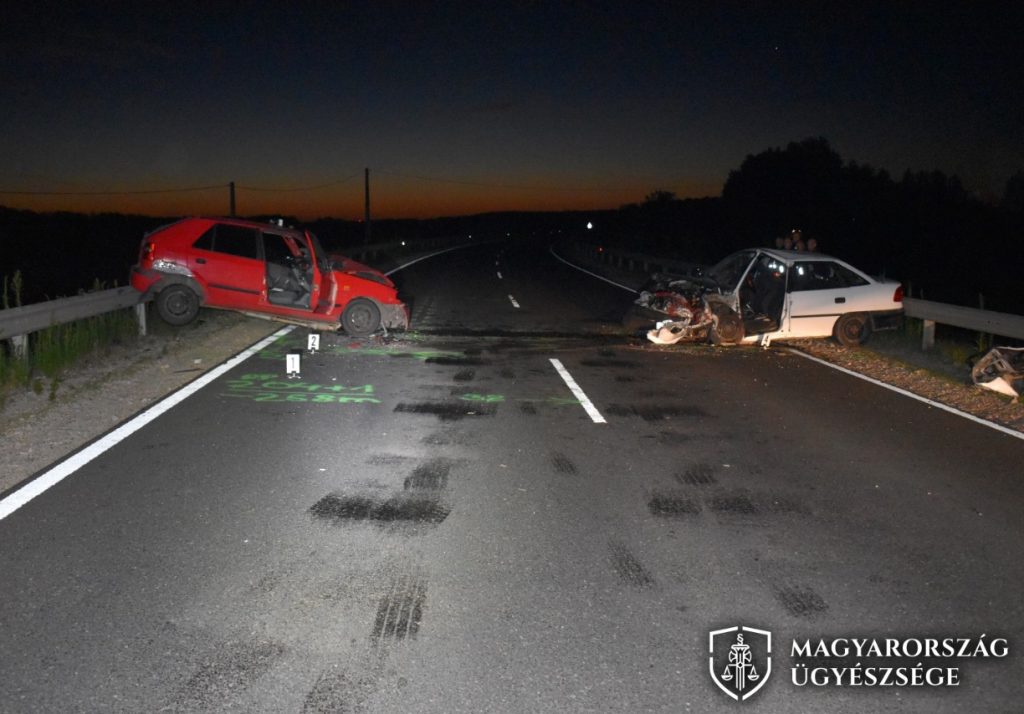 Bedrogozva okozott közlekedési balesetet, fotó: ügyészség