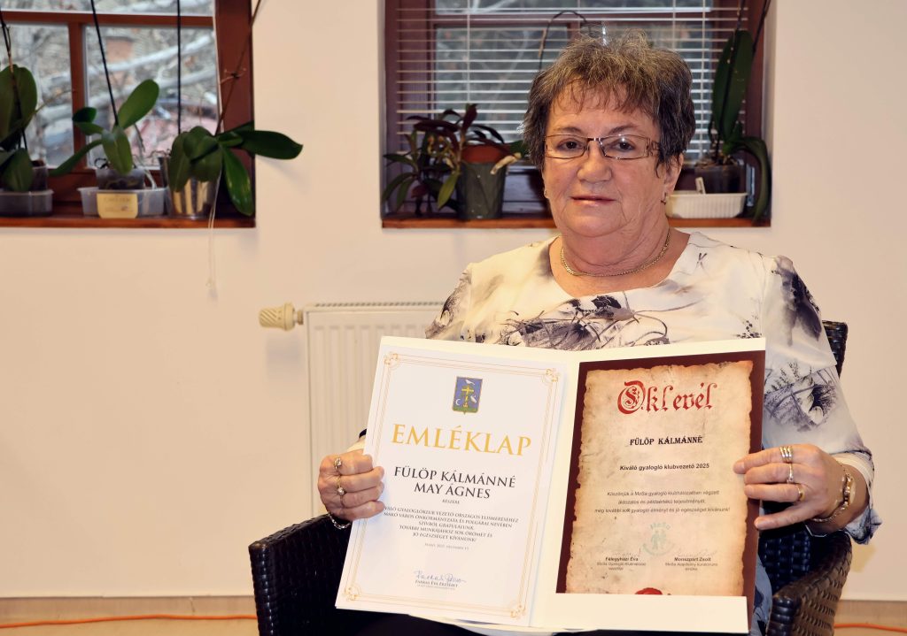 Fülöp Kálmánné, a Makói Diabétesz Egyesület – Diabéteszesek Dél-alföldi Társulása elnöke, hanem a MOSA Gyalogló Klubhálózat Csongrád-Csanád vármegyei vezetője, Fotó: Jeszenszky Zoltán