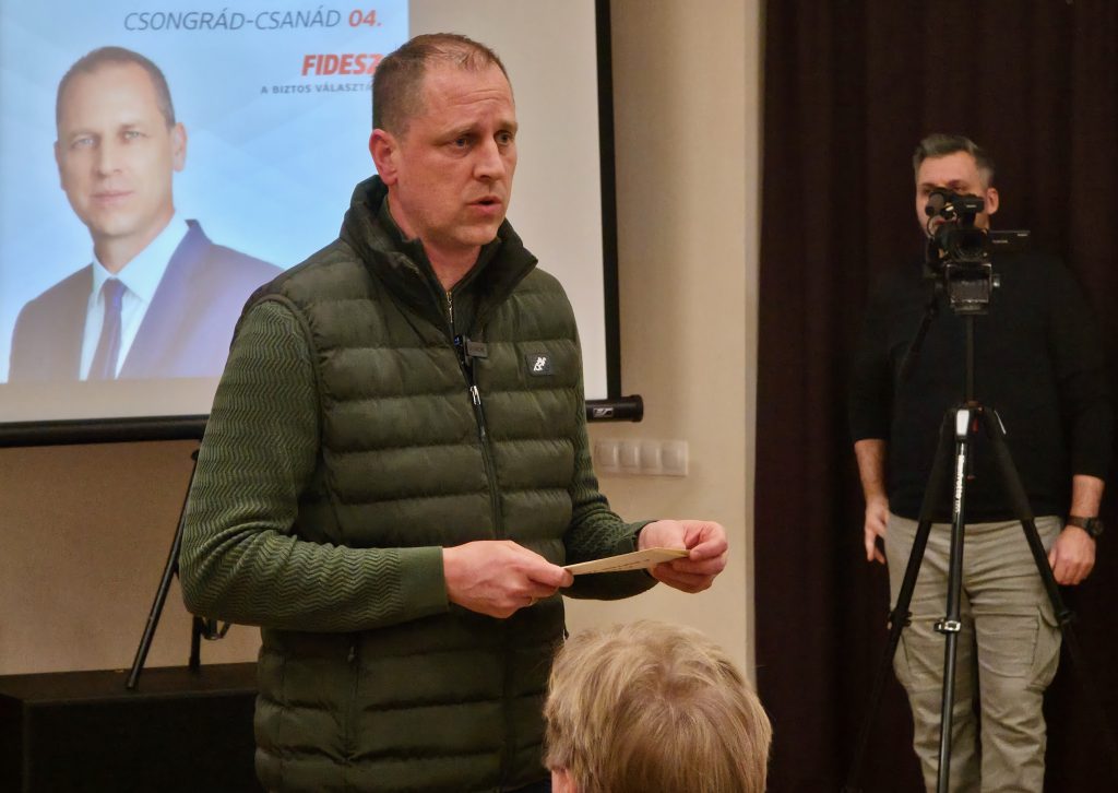 Czirbus Gábor magyarcsanádi lakossági fóruma 2026. január 22-én. Fotó: Jeszenszky Zoltán