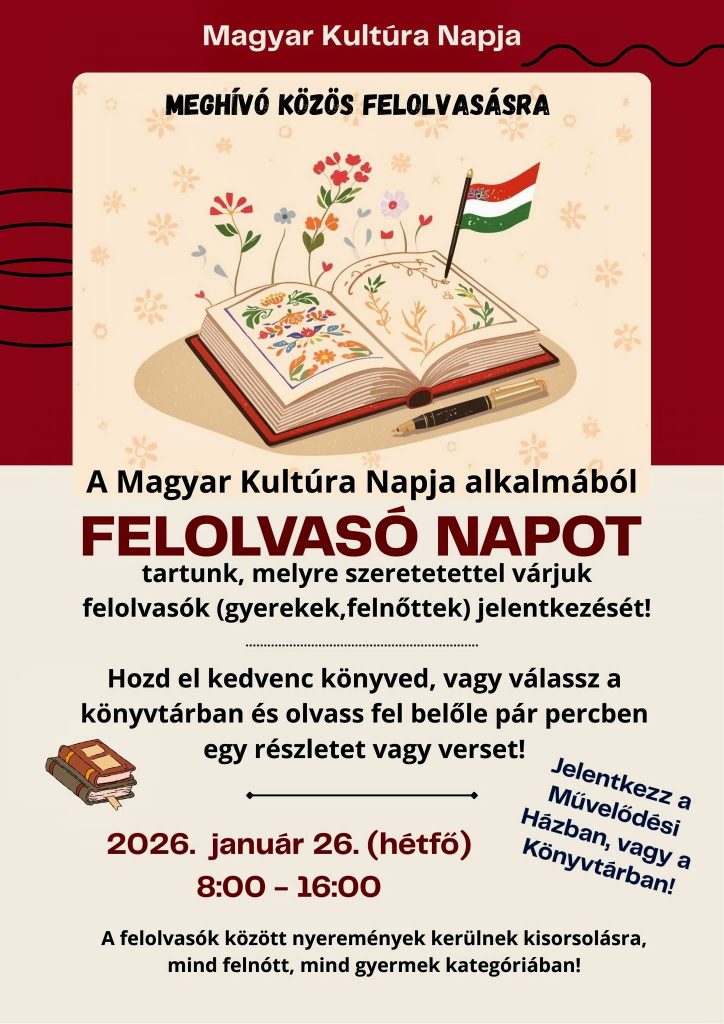 Felolvasó nap, 2026, Földeák, plakát