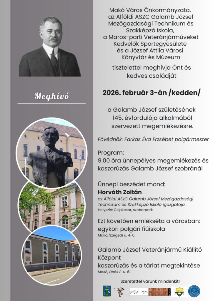 Galamb József megemlékezés, plakát