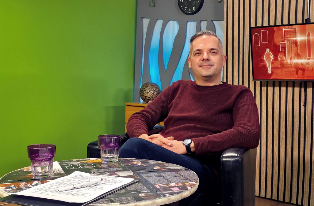 Tóth Tamás, a HungaroMet Nonprofit Zrt. és az MTVA meteorológusa, fotó: Jeszenszky Zoltán