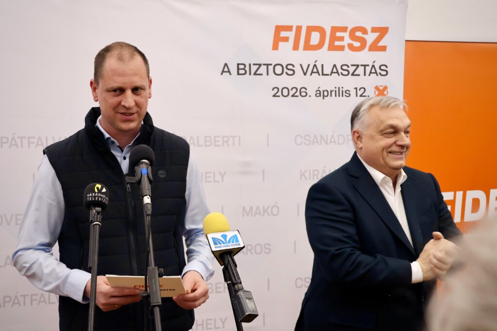 Orbán Viktor miniszterelnök Mártélyon, Czirbus Gábor választási fórumán. Fotó: Jeszenszky Zoltán
