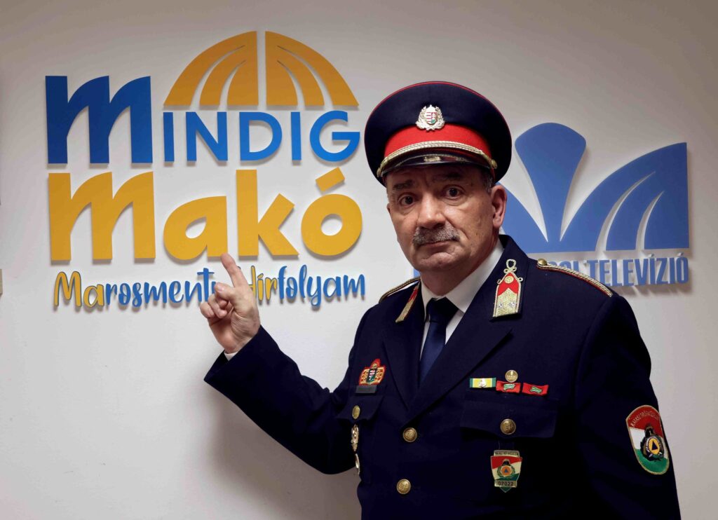 Balogh Róbert, Makó tűzoltóparancsnoka, fotó: Jeszenszky Zoltán