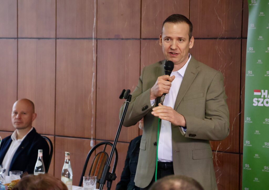 Toroczkai László, Mi Hazánk elnöke, miniszterelnök-jelöltje, Hódmezővásárhelyen, 2026. március 29., fotó: Jeszenszky Zoltán