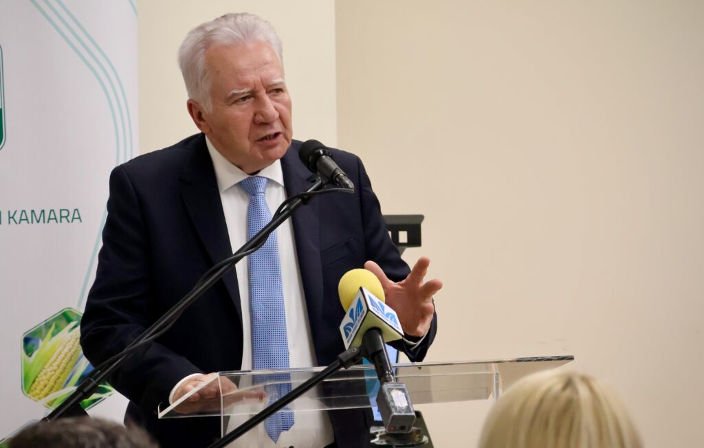 Gazdafórum Makón, a Nemzeti Agrárgazdasági Kamara (NAK) és a Magyar Gazdakörök és Gazdaszövetkezetek Szövetsége (MAGOSZ) közös rendezvénye 2026. március 26-án, a Korona szállóban. Fotó: Jeszenszky Zoltán Jakab István, a Magosz elnöke