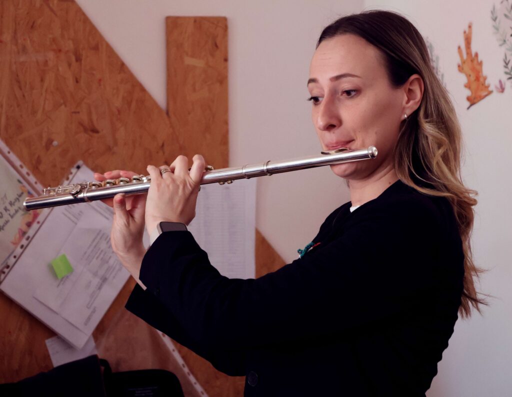 Makó, Makói Óvoda Kassai utcai tagintézménye, 1848-as műsor, Makói Általános Iskola zenekara, fotó: Jeszenszky Zoltán