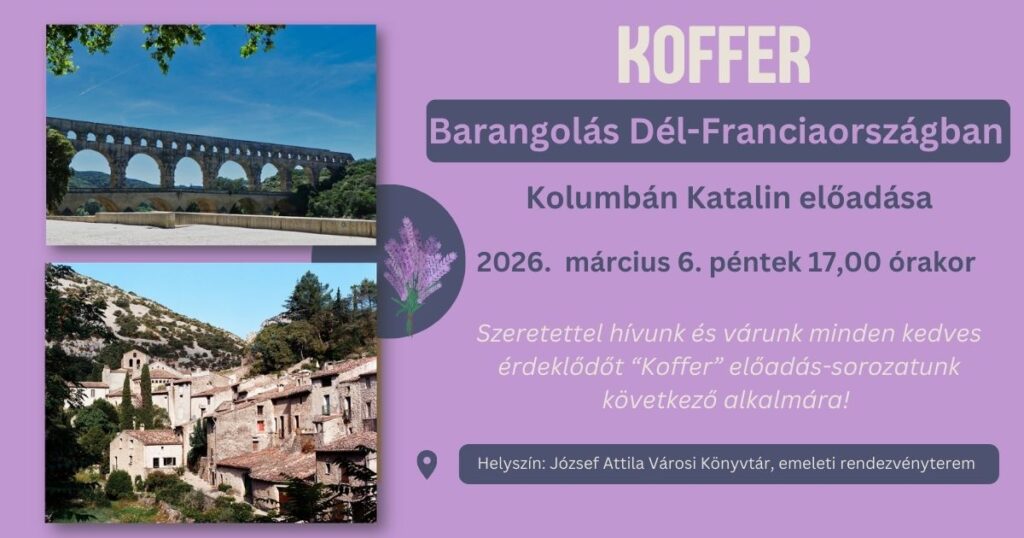 Koffer előadás-sorozat, plakát, Makó