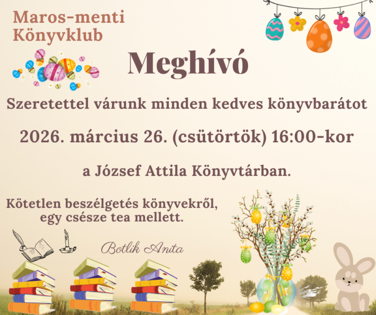 Maros-menti Könyvklub plakát, Makó